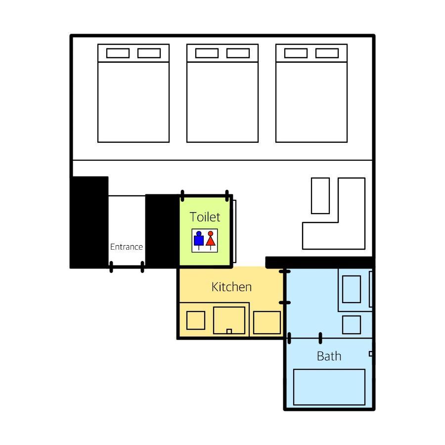 Grand Base Hakata Station Apart otel Fukuoka  Dış mekan fotoğraf